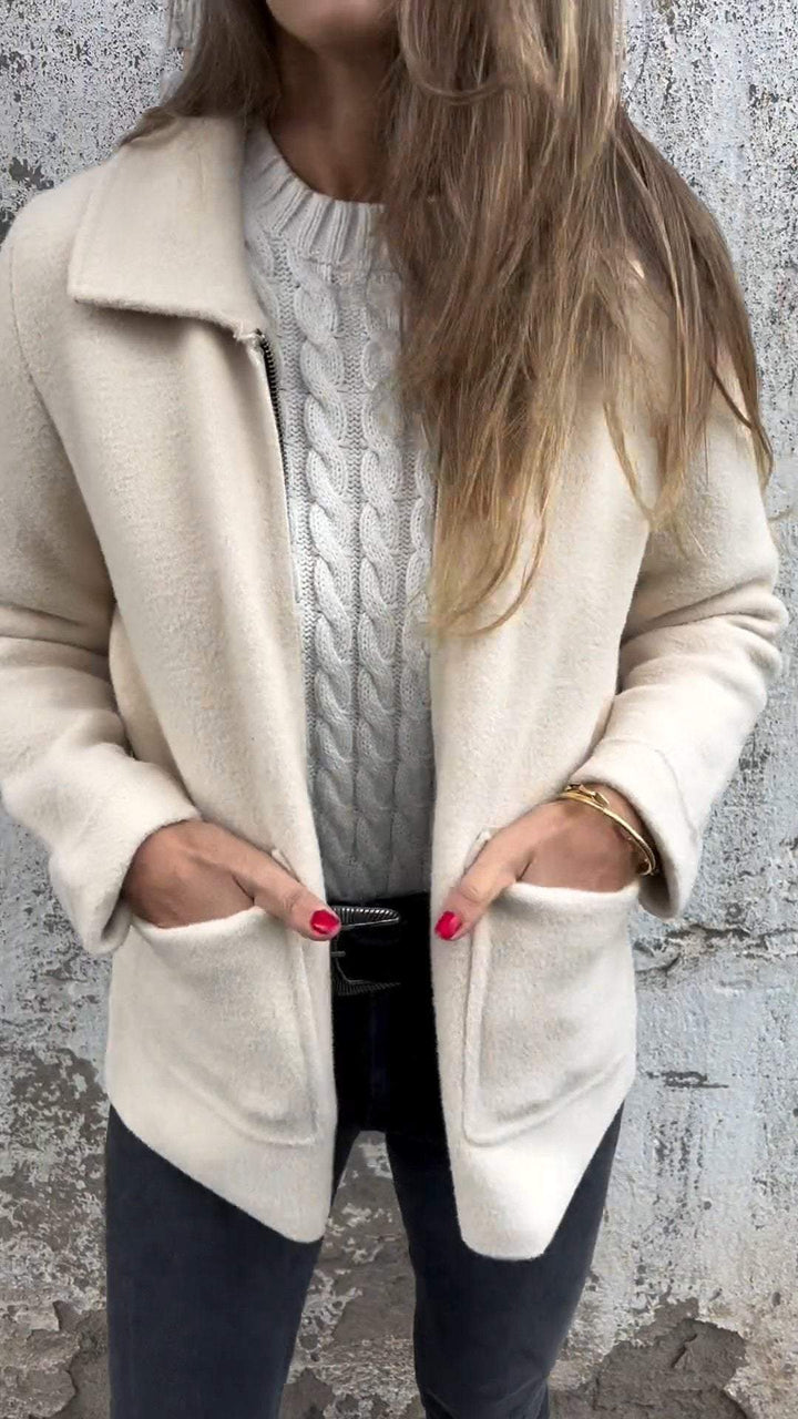 Elegant Wool Blend Jacket | Women's Jacket