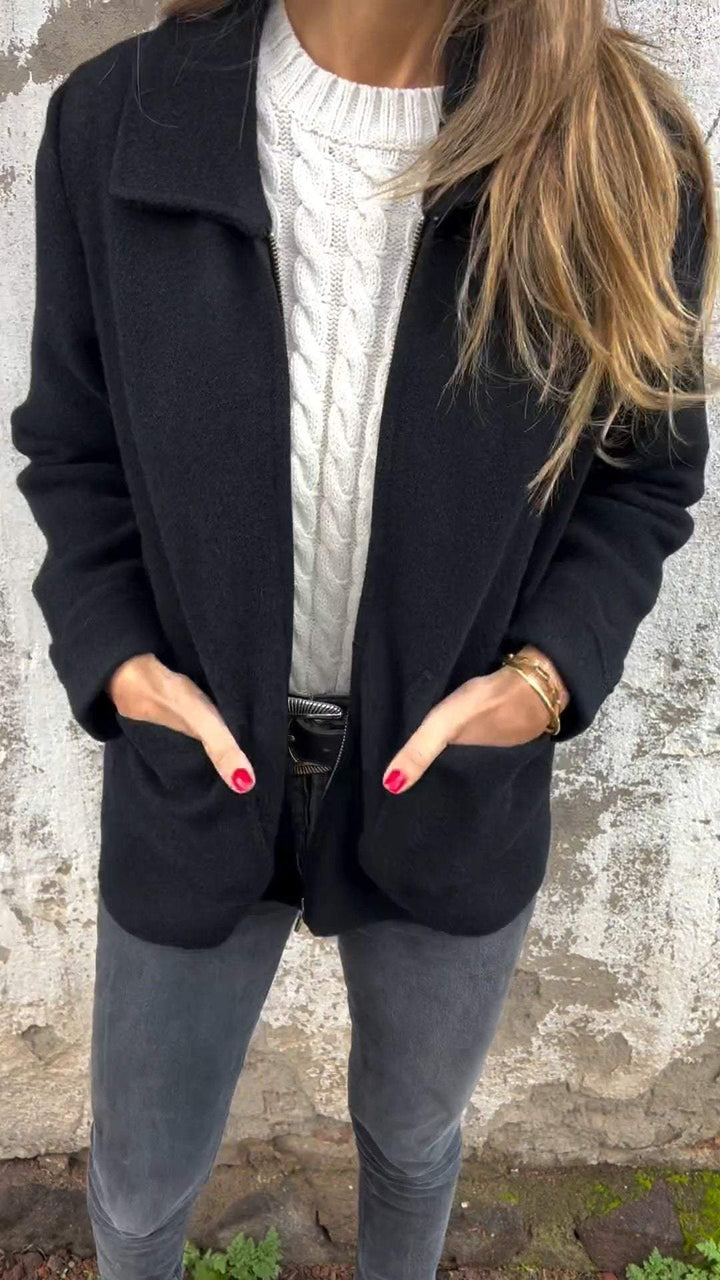 Elegant Wool Blend Jacket | Women's Jacket