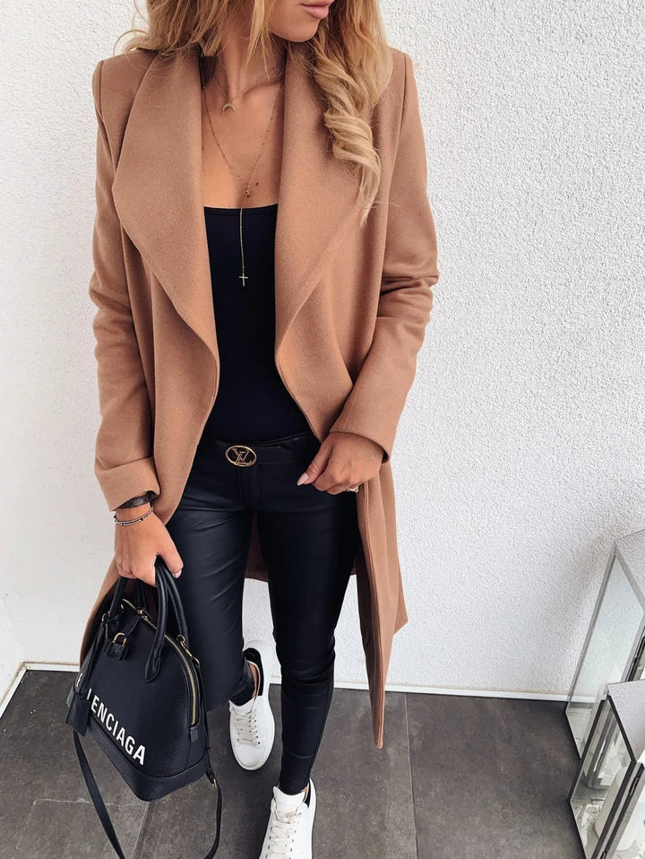 Elegant Wool Coat | Women's Winter Coats Mid-Length