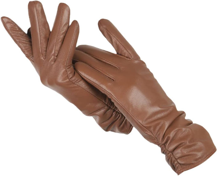 Elise | Women's Classic Leather Winter Gloves