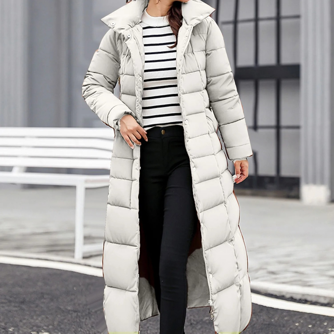 Emilia | Women's Elegant Puffer Jacket with Turn-Down Collar