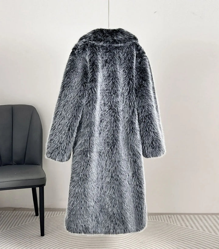Faux Fur Gradient Coat | Women's Winter Coat
