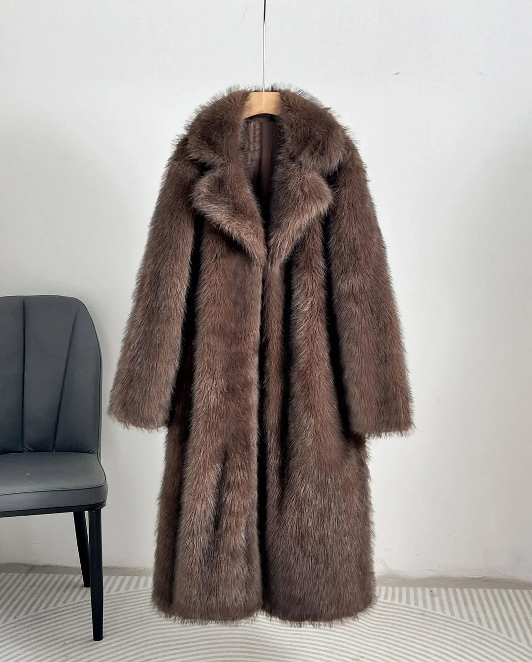 Faux Fur Gradient Coat | Women's Winter Coat
