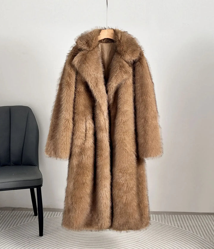 Faux Fur Gradient Coat | Women's Winter Coat