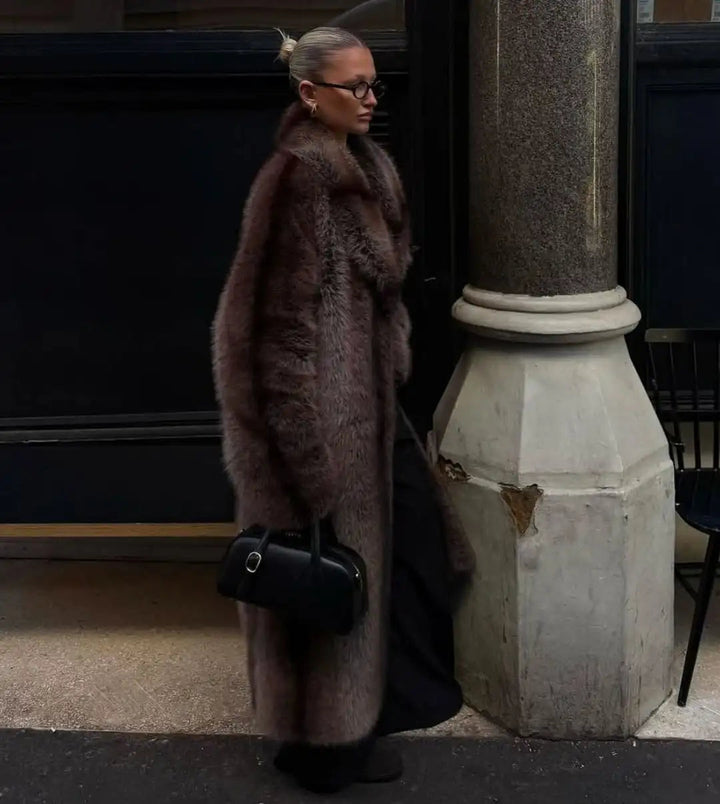 Faux Fur Long Coat | Women's Winter Coat