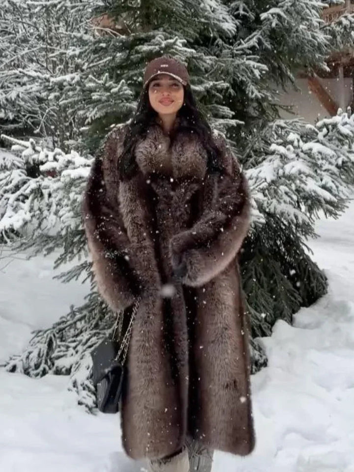 Faux Fur Long Coat | Women's Winter Coat