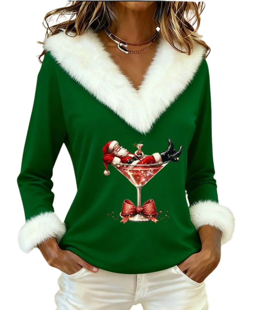 Fiorenza Christmas Velvet Top | Women's Top