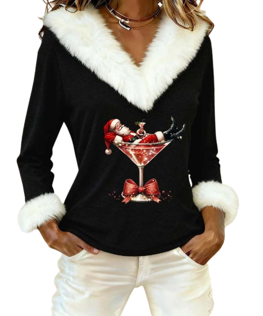 Fiorenza Christmas Velvet Top | Women's Top