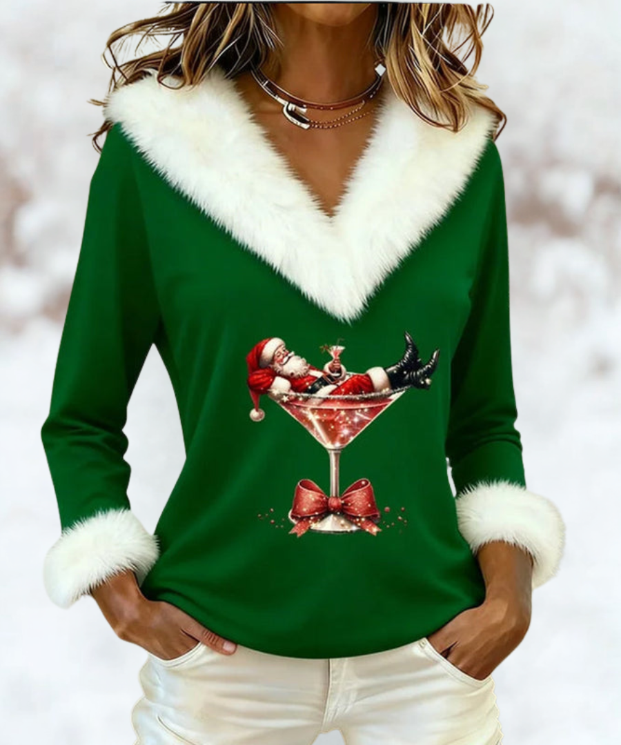 Fiorenza Christmas Velvet Top | Women's Top