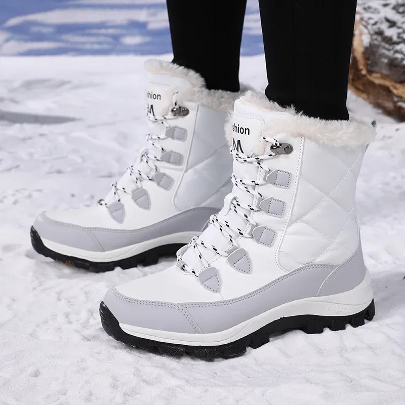 Fleece Lined Snow Boots Women | Winter Outdoor Footwear