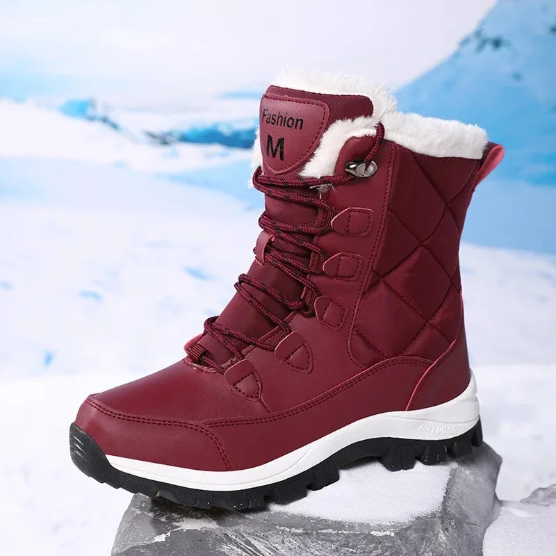 Fleece Lined Snow Boots Women | Winter Outdoor Footwear