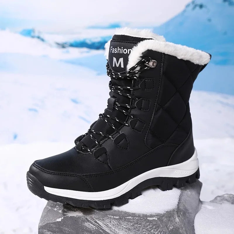 Fleece Lined Snow Boots Women | Winter Outdoor Footwear
