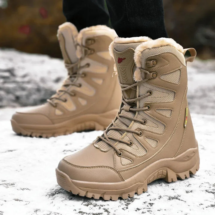 Fleece Lined Winter Snow Boots | High Top Waterproof Hiking Footwear