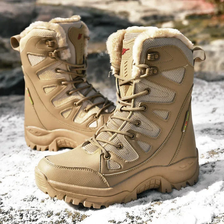 Fleece Lined Winter Snow Boots | High Top Waterproof Hiking Footwear