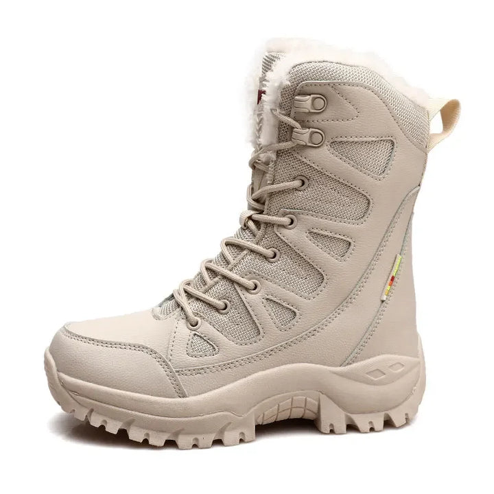 Fleece Lined Winter Snow Boots | High Top Waterproof Hiking Footwear