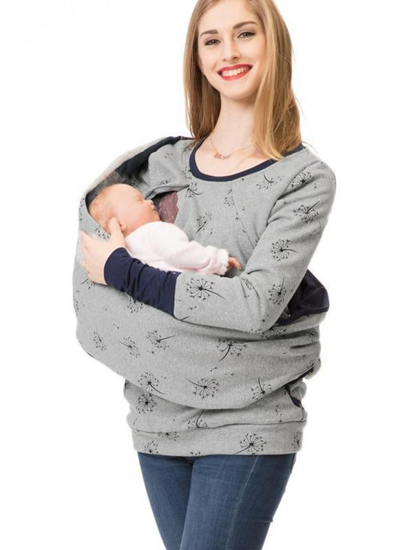 Floral Print Maternity Sweatshirt | Comfortable Nursing Hoodie 12