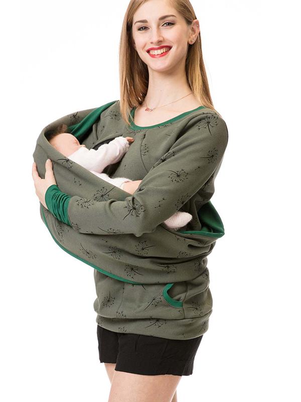 Floral Print Maternity Sweatshirt | Comfortable Nursing Hoodie 14