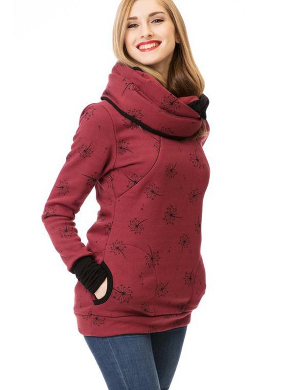 Floral Print Maternity Sweatshirt | Comfortable Nursing Hoodie 7