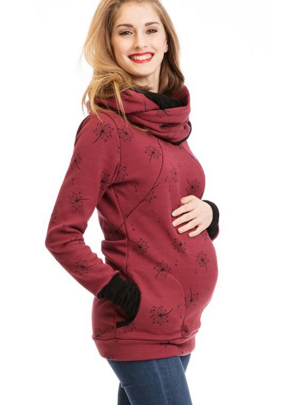 Floral Print Maternity Sweatshirt | Comfortable Nursing Hoodie 8