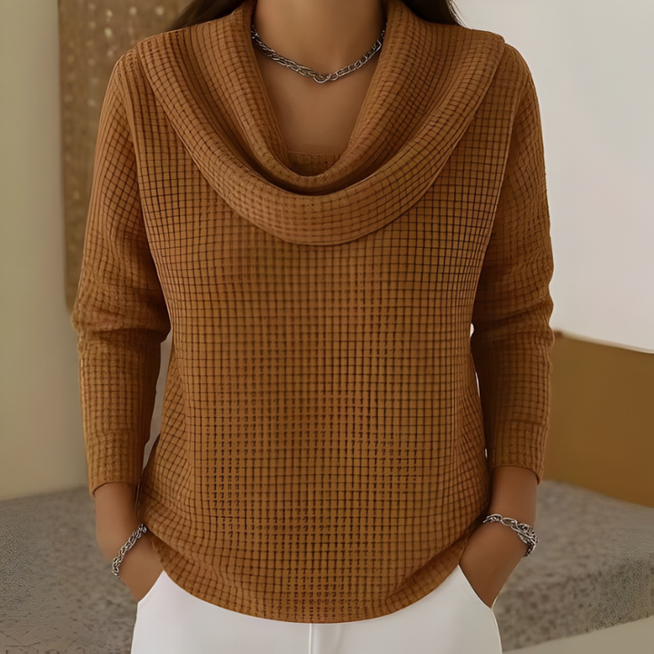 Francesca | Casual Sweater for Women with Draped Neckline