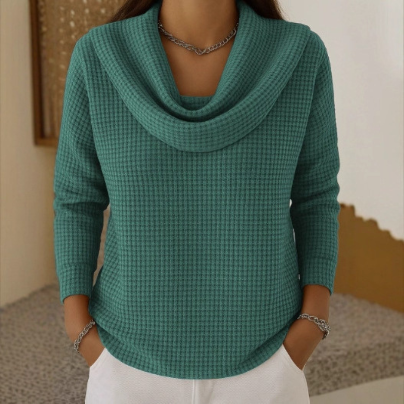 Francesca | Casual Sweater for Women with Draped Neckline