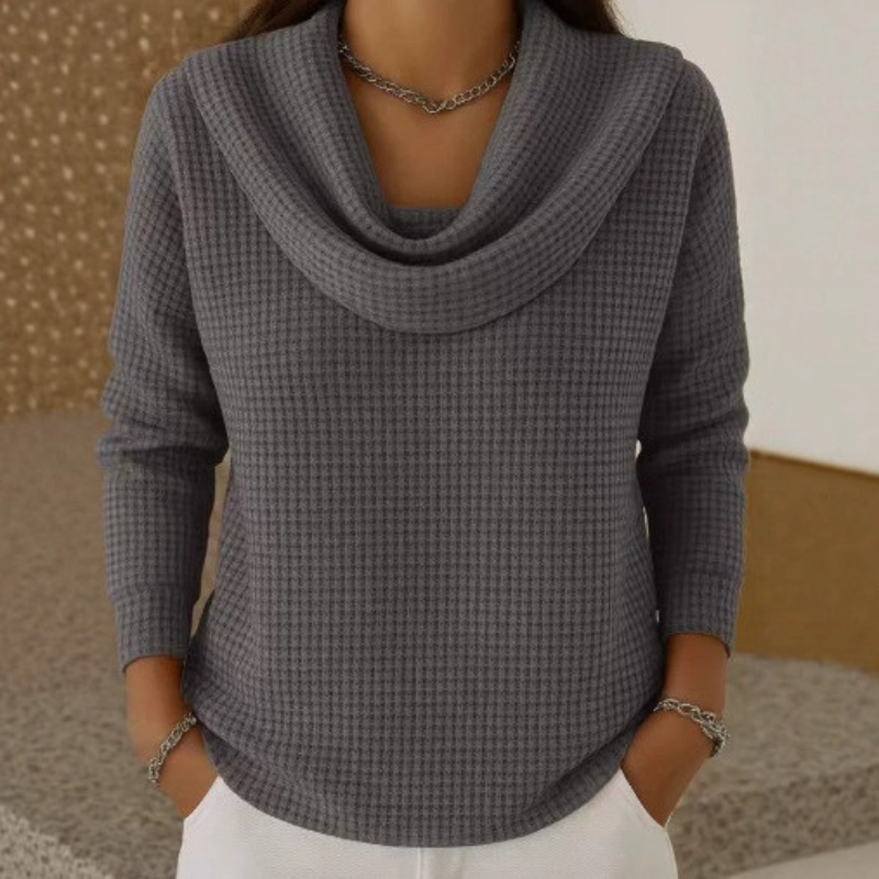 Francesca | Casual Sweater for Women with Draped Neckline