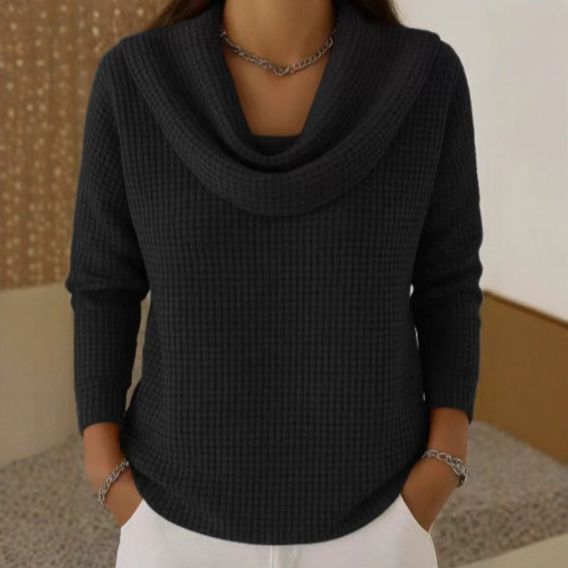 Francesca | Casual Sweater for Women with Draped Neckline