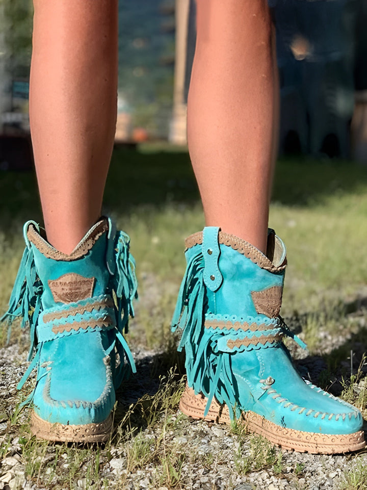 Fringed Suede Cowgirl Boots | Women's Fashion Footwear