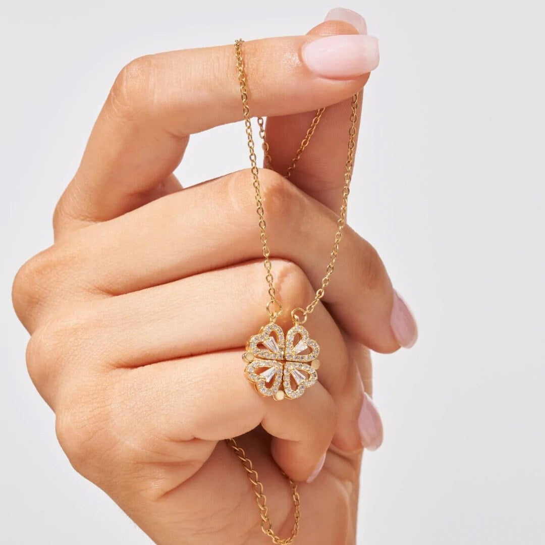 Happiness & Love Necklace | Zirconia Heart Pendant