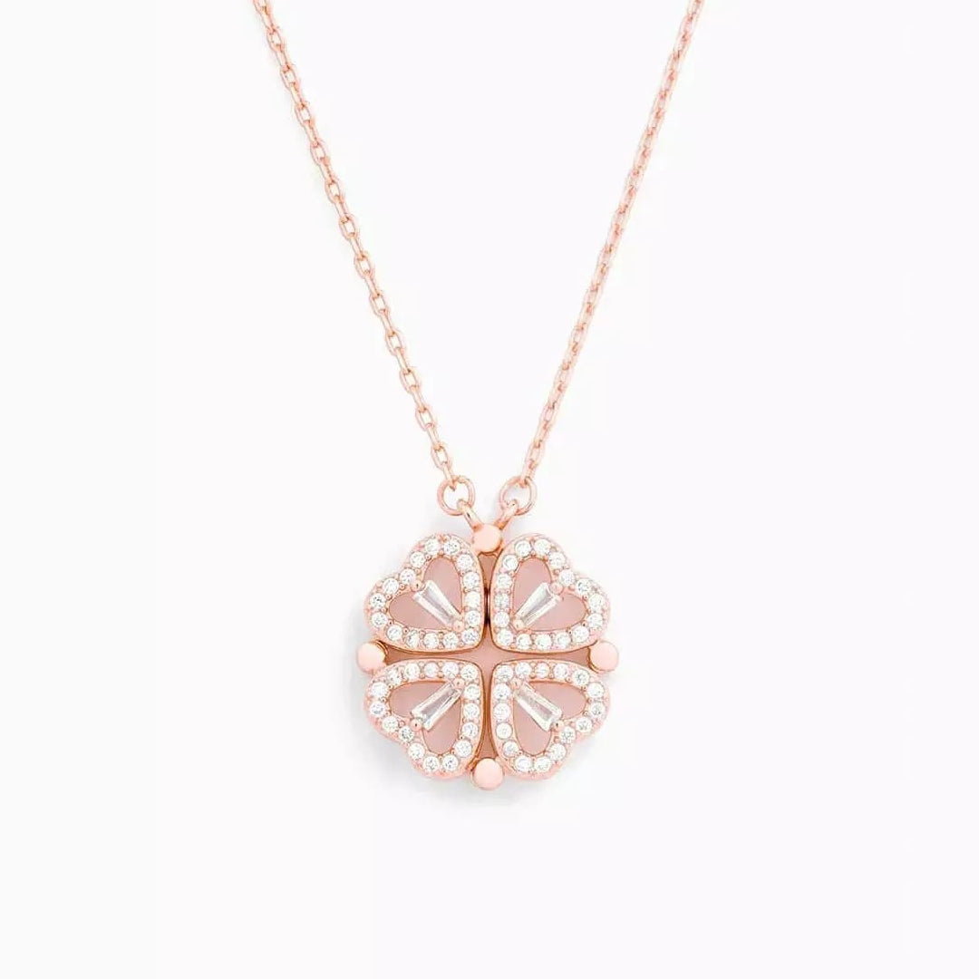 Happiness & Love Necklace | Zirconia Heart Pendant