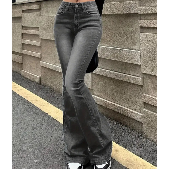 High-Waist Flared Jeans | Women's Fashion Denim