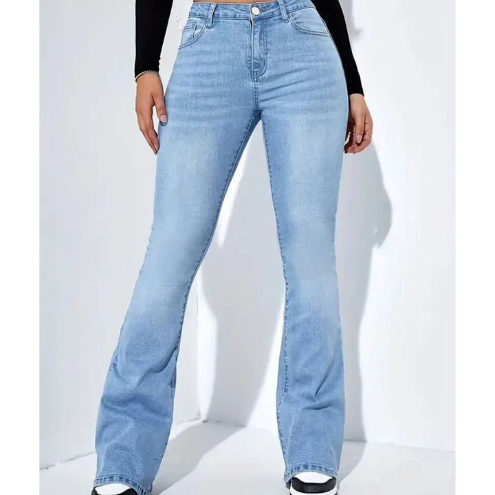 High-Waist Flared Jeans | Women's Fashion Denim