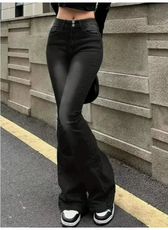 High-Waist Flared Jeans | Women's Fashion Denim