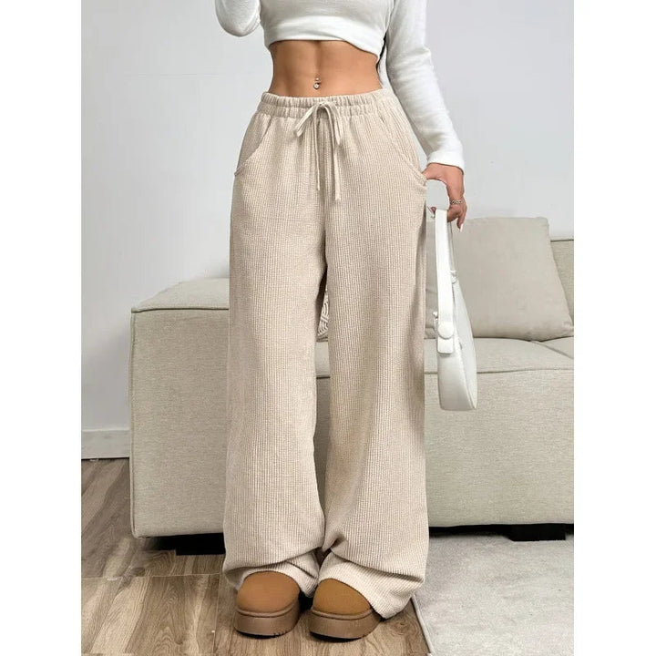 High-Waisted Corduroy Wide Leg Pants | Women's Trousers