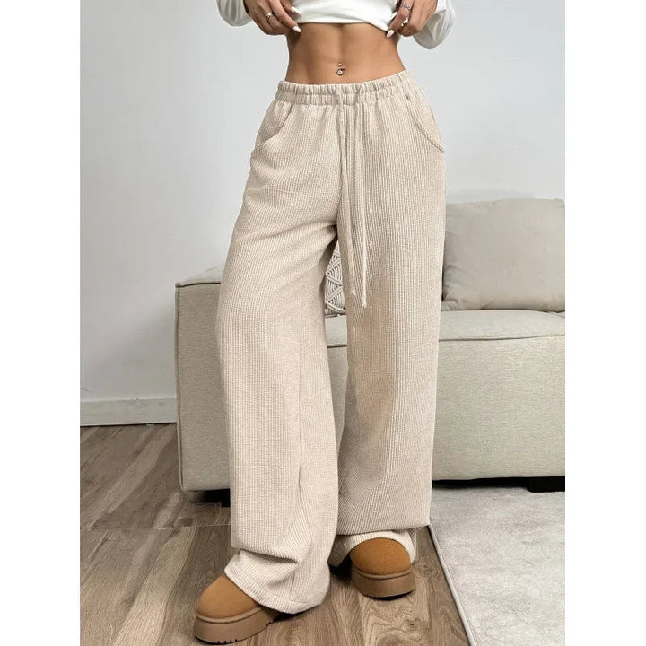High-Waisted Corduroy Wide Leg Pants | Women's Trousers