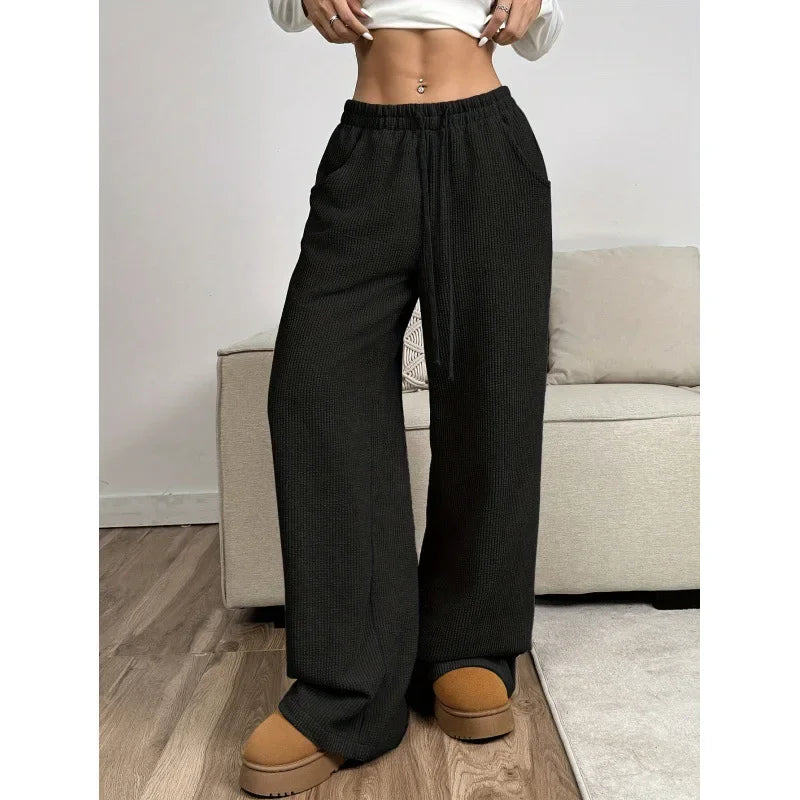 High-Waisted Corduroy Wide Leg Pants | Women's Trousers