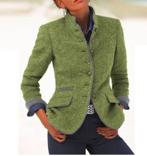 High Collar Cardigan Jacket | Women's Fashion Outerwear