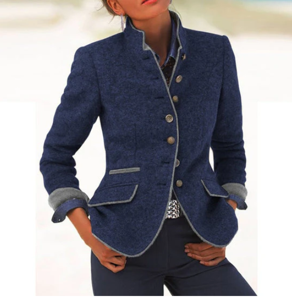 High Collar Cardigan Jacket | Women's Fashion Outerwear