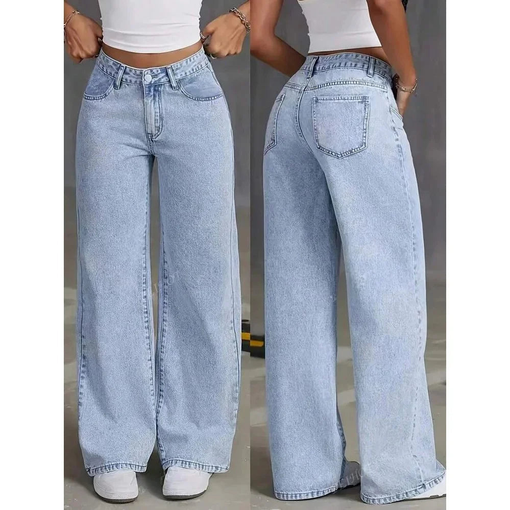 High Waist Baggy Wide Leg Jeans for Women | Casual Chic