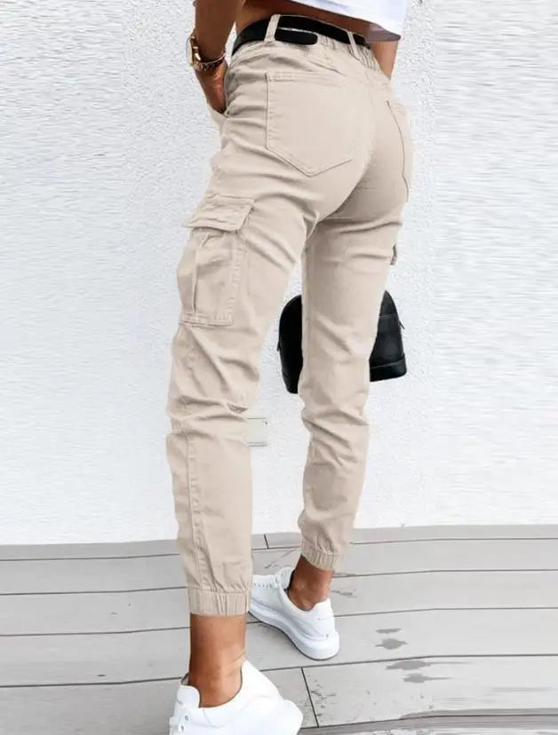 High Waist Cargo Pants for Women | Tapered Trousers
