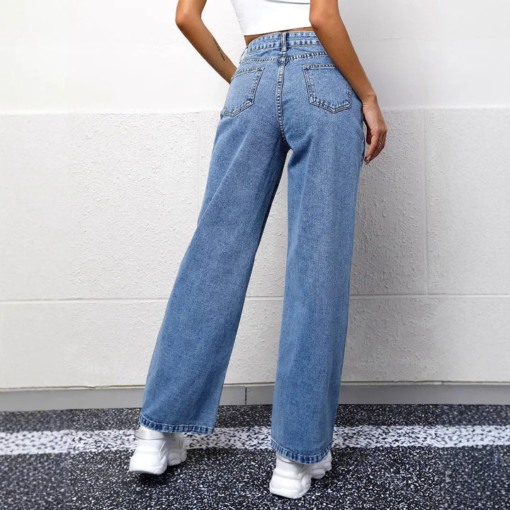 High Waist Mom Jeans | Women's Wide Leg Denim