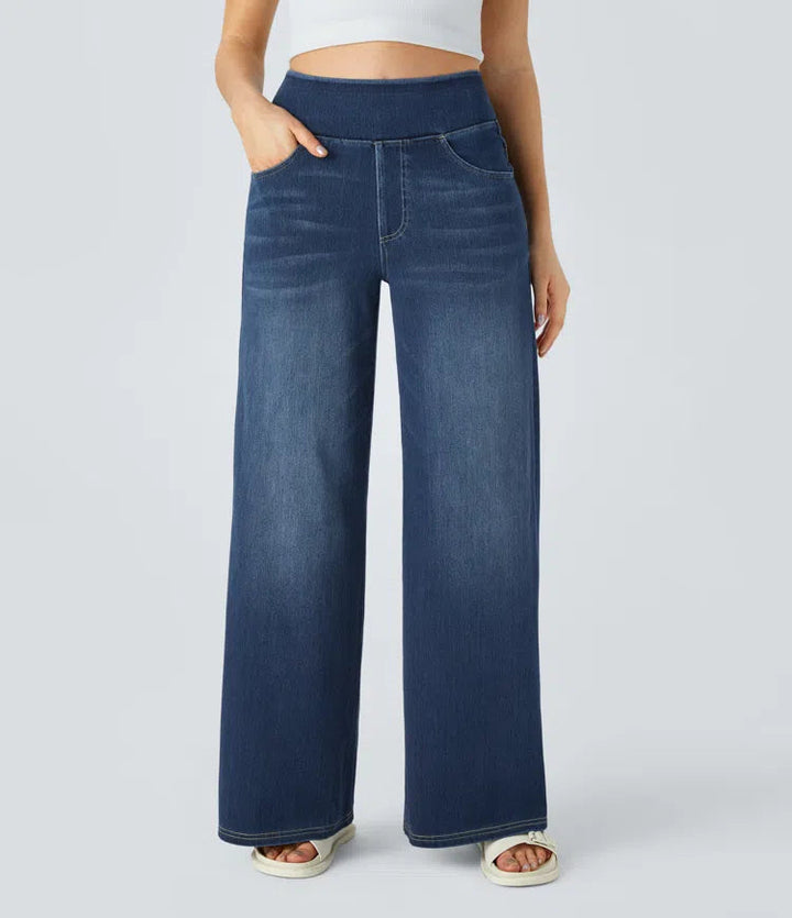 High Waisted Wide Leg Jeans | Women's Relaxed Fit Denim