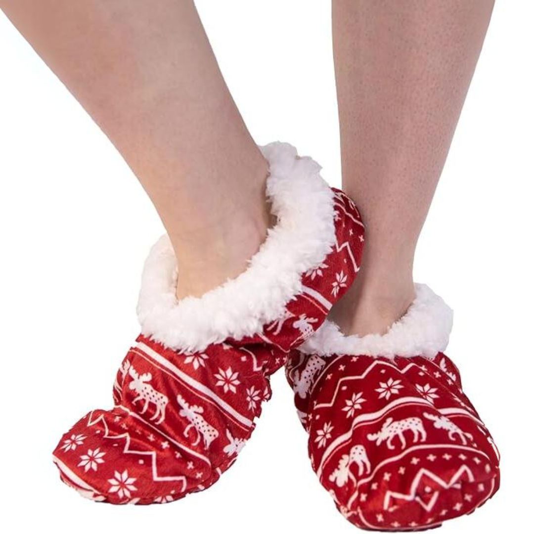 Holly Women's Slipper Socks With Grippers | Cozy Fleece Design 0