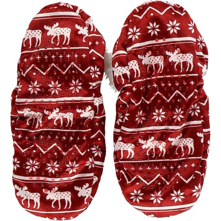 Holly Women's Slipper Socks With Grippers | Cozy Fleece Design 3