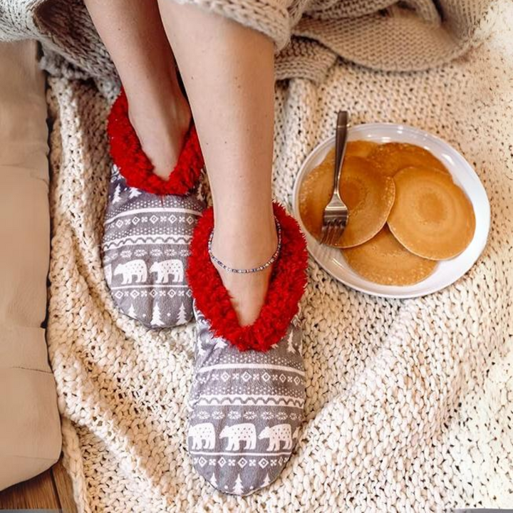 Holly Women's Slipper Socks With Grippers | Cozy Fleece Design 6