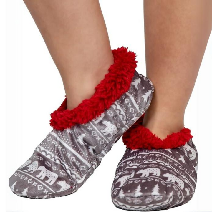 Holly Women's Slipper Socks With Grippers | Cozy Fleece Design 7