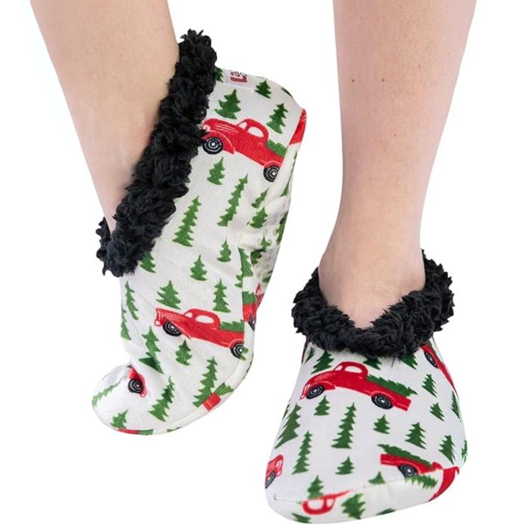 Holly Women's Slipper Socks With Grippers | Cozy Fleece Design 9