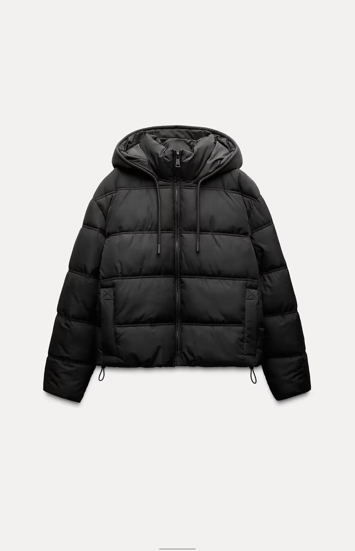Hooded Puffer Jacket Women | Quilted Casual Winter Coat