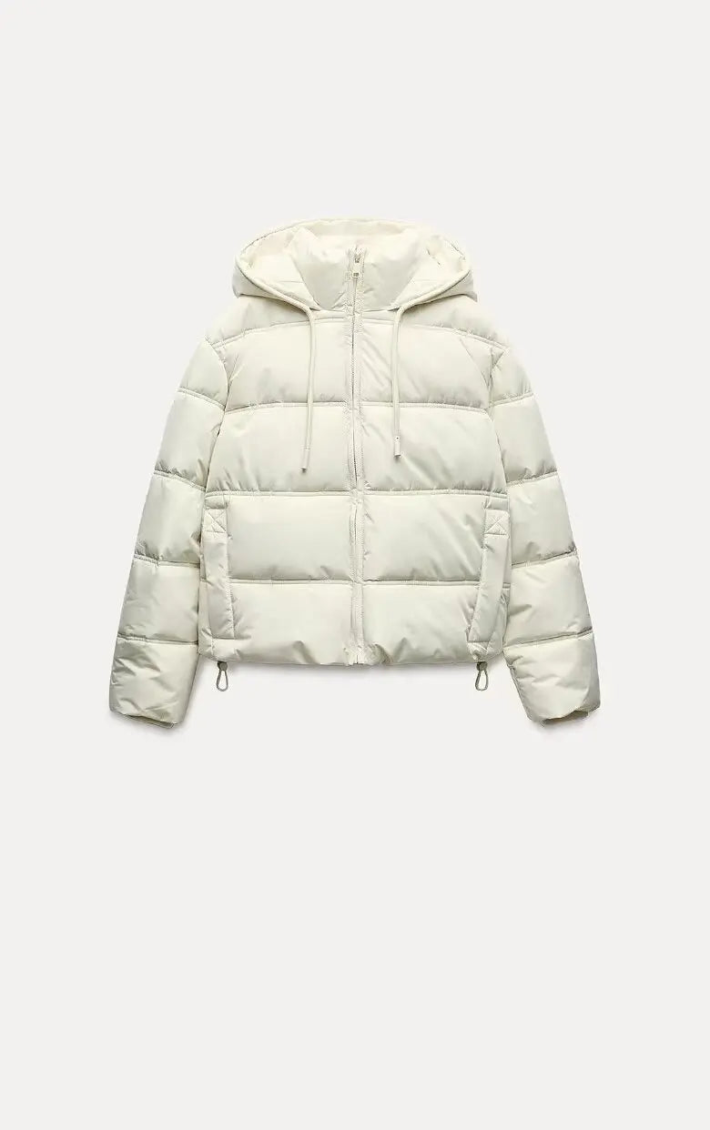 Hooded Puffer Jacket Women | Quilted Casual Winter Coat