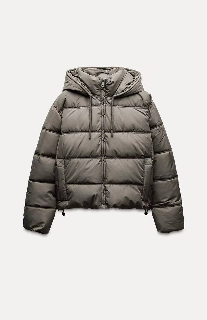 Hooded Puffer Jacket Women | Quilted Casual Winter Coat